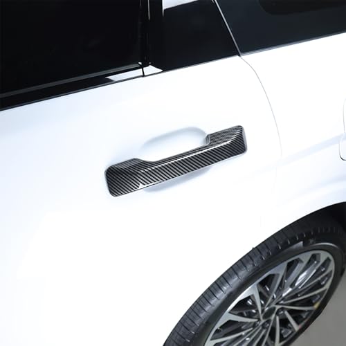 Compatible with Hyundai Palisade 2026 Accessories Button Style Exterior Door Handles Covers (Carbon Fiber Pattern) - color: Carbon Fiber Pattern