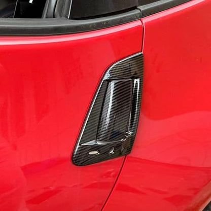 Carbon Fiber Style Exterior Side Door Handles Cover Trim Accessories for Nissan 370Z