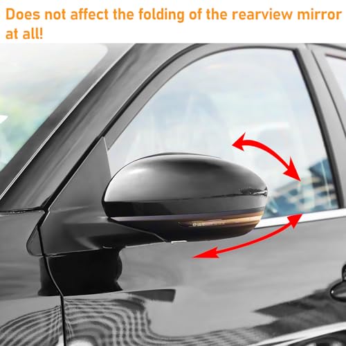 Moonlinks Compatible with Nissan Sentra 2020 2021 2022 2023 2024 Side Mirror Cover Replacement,Glossy Black Left Driver&Right Passenger Clip-on Mirror Cap for Sentra S/SR/SV/Sense/Advance/Exclusive - color: Black-Pair