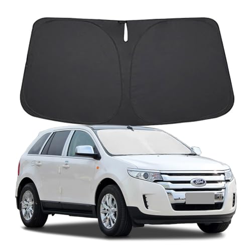 Windshield Sun Shade for Ford Edge 2007 2008 2009 2010 2011 2012 2013 2014, Front Window Shade Sun Visor Protector for Ford Edge Accessories Foldable Sunshade Blocks UV Rays Keeps Your Car Cooler - size: for Edge 2007-2014