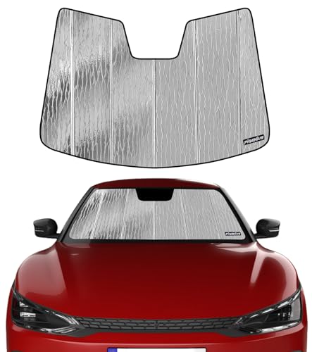 Pigenius Windshield Sunshade for Kia EV6 2022-2025 (GT-Line/Wind/GT), Reversible Silver/Black - size: for Kia EV6 2022-2025