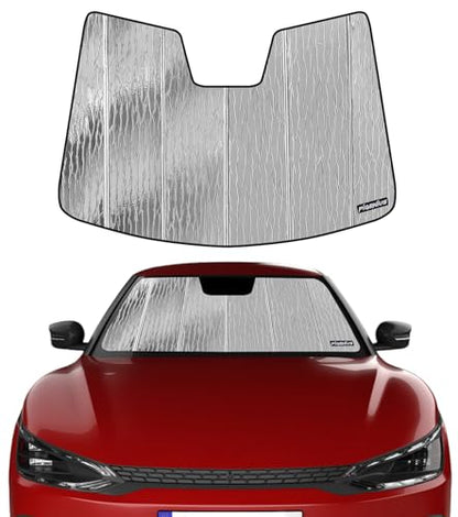 Pigenius Windshield Sunshade for Kia EV6 2022-2025 (GT-Line/Wind/GT), Reversible Silver/Black - size: for Kia EV6 2022-2025