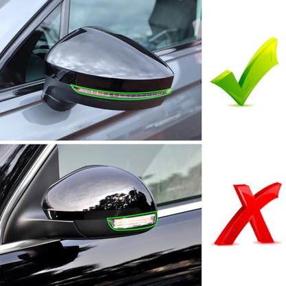 Compatible with Volkswagen Tiguan Mirror Cover Replacement 2018-2020,VW Allspace L MK2 Mirror Caps Driver & Passenger Side,Left & Right Side Door Rearview Cover,Clip-on(1 Pair),Glossy Black