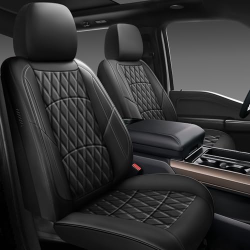 NS YOLO Leather Car Seat Covers,Universal Fit for Most Cars,SUVs and Sedans,Waterproof Luxury Leatherette Cushions, 5 Seats Protectors (Black, Full Set-5 Seats(Front and Rear)) - color: Black, size: Full Set-5 seats(front and rear)