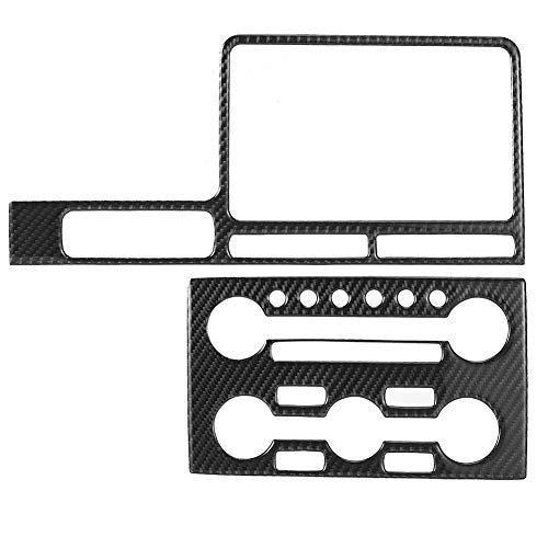 Acouto Carbon Fiber Center Console Trim for GTR R35 08‑16, 2Pcs/Set Carbon Fiber Central Control Navigation Trim Cover Car Interior Decoration Accessories