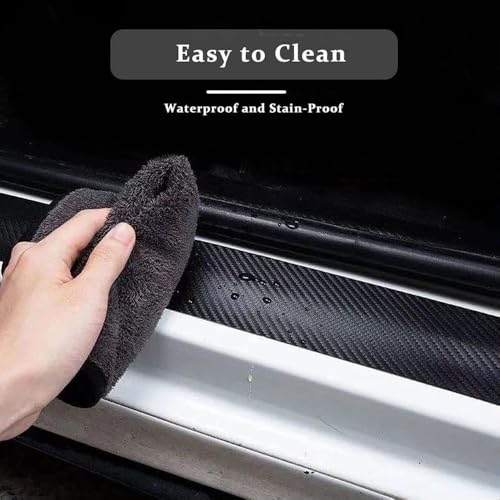 4Pcs Car Door Sill Protector Strips for Honda HRV EX-L 2023-2026, Carbon Fiber Anti-Scratch Cover Strips Threshold Cover Accessories