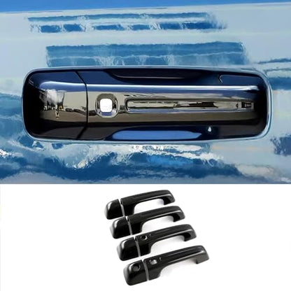 Car Accessories Fit for Dodge Ram 1500 2024 2023 2022 2021 2020 2019 Door Handle Cover Trims （Glossy Black with Smart Hole ABS 8PCS - color: Glossy Black With Smart Hole