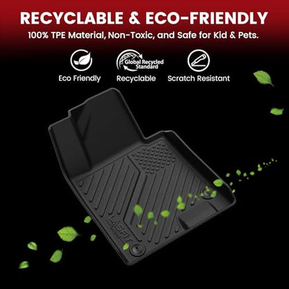 LASFIT Floor Mats & Cargo Mat for Hyundai Sonata 2020-2026 (Only Fit FWD & Gas) / Kia K5 2021-2026 (Only Fit FWD) All Weather TPE Custom Fit Floor Liners for Car Mats Trunk Mats - size: 2)For Hyundai Sonata & Kia K5 | 2020-2026 | FWD