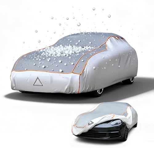 2026 Upgraded Anti-Hail Car Cover, Waterproof All Weather Thickened 5MM EVA Hail Protector, Windproof Reflective Strips with Storage Bag, Universal Fit for 171-190" Sedans (L) - size: L (Fit for 171-190 Inch Sedans)