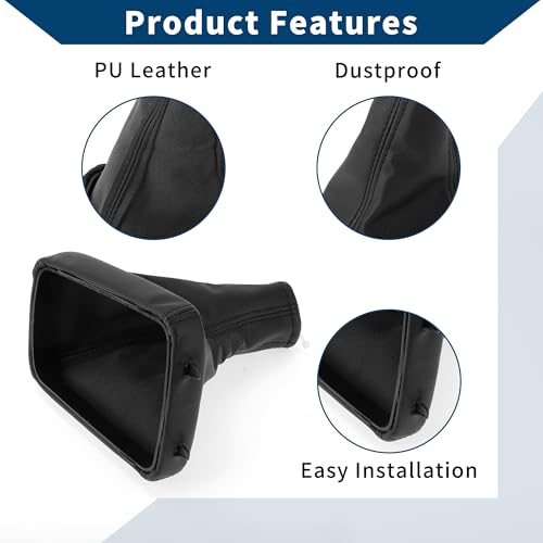 No.24430525/5738392 Gear Shift Stick Gaiter for Opel for Astra 1998-2010 Gear Stick Knob Cover Boot Shift Cover Dustproof Leather 1 Pc Black
