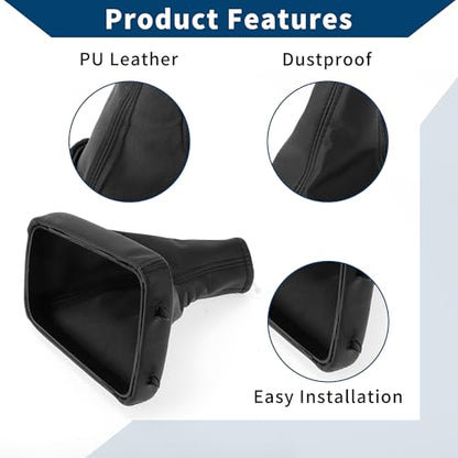 No.24430525/5738392 Gear Shift Stick Gaiter for Opel for Astra 1998-2010 Gear Stick Knob Cover Boot Shift Cover Dustproof Leather 1 Pc Black