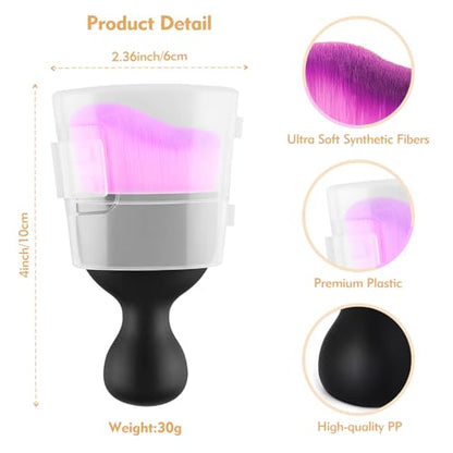 Car Interior Cleaning Brush Car Duster Interior with Ultra Soft Bristles Auto Detailing Brushes Dusting Car Accessories for Dashboard, AC Vents, Leather, Scratch-Free (2P_DoublePurple) - size: 2P_DoublePurple