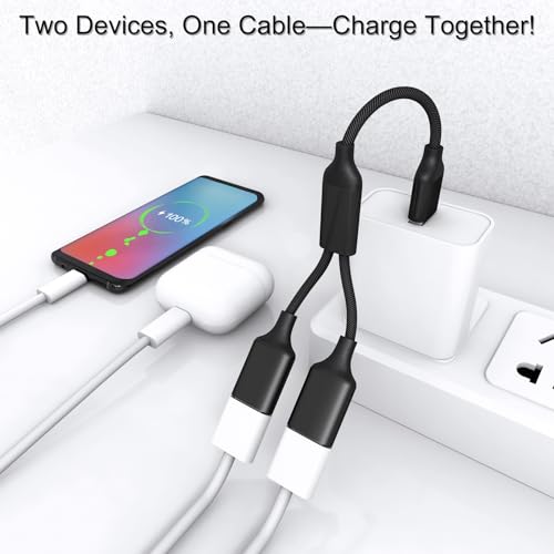 USB Splitter Cable 1 IN 2 OUT 1FT,USB 2.0 Male to Dual Female Extension Cord,Double Data+Charger Y Split Adapter USBA Port Hub for Laptop,PC/Computer,Desktop,Keyboard/Mouse,LED,TV,Printer,Xbox/PS4/PS5 - style: 1 IN 2 OUT