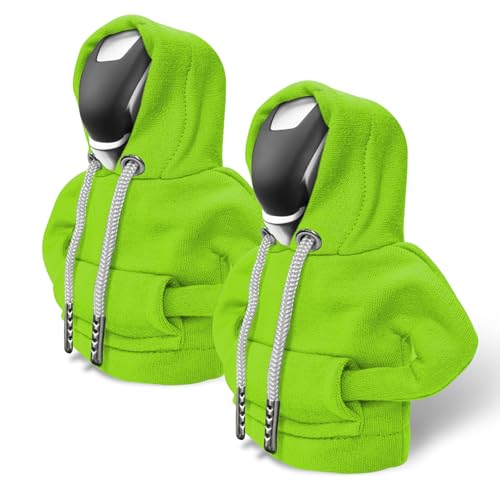 Gear Shift Hoodie, Gear Shift Cover, Funny Car Gear Shift Cover, Automotive Interior Cute Gadgets, Automotive Interior Accessories and Decoration (Green-2PCS) - color: Green-2PCS