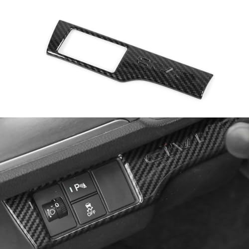 YINGTUU for Honda Civic Accessories 10th Gen 2016 2017 2018 2019 2020 2021 Headlight Switch Control Cover Interior Protection Trim Carbon Fiber Pattern - color: Headlight Switch Control Cover