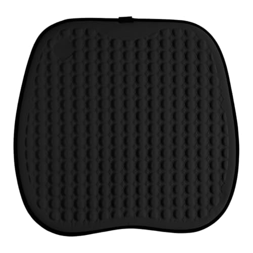 Cooling Gel Car Seat Cushion, Ice Silk Non-Slip Car Front Seat Cushion Pads, Thin Breathable Seats Protector Pad, Universal Auto Interior Seats Cooler Accessories for Long Driving (Black) - color: Black