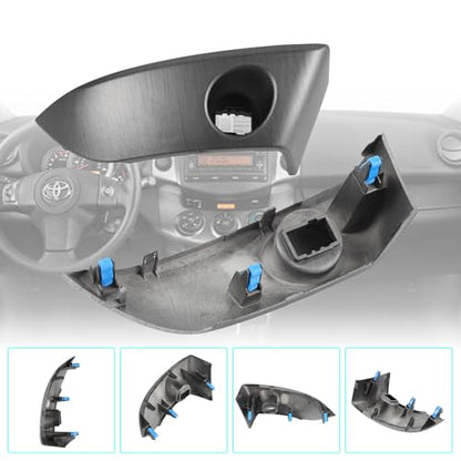 1 Pair Central Dashboard Cover Strip Trim Left and Right Compatible with 2006-2012 Toyota RAV4 Base Limited EV Sport Replaces 55413-42070-B0 55412-42060-B0