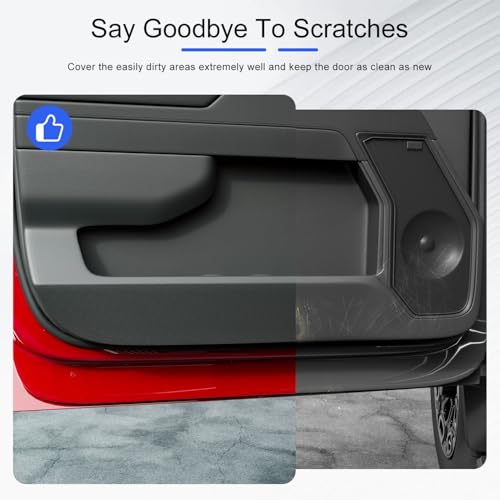 4PCS Car Door Anti Kick Pads Sticker Compatible with 2022-2026 Chevy Silverado GMC Sierra 1500 Crew Cab Car Door Protective Cover Trim Replacement for 2022-2026 Chevy Silverado Accessories