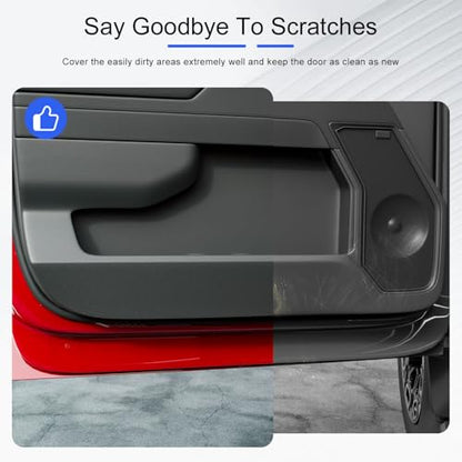 4PCS Car Door Anti Kick Pads Sticker Compatible with 2022-2026 Chevy Silverado GMC Sierra 1500 Crew Cab Car Door Protective Cover Trim Replacement for 2022-2026 Chevy Silverado Accessories