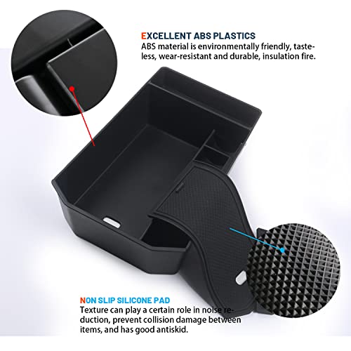 Ruiya 2026 BMW iX Center Console Organizer for BMW iX 2026 Accessories ABS Material Armrest Console Glove Tray Compatible with 2022 2023 2024 2025 2026 BMW iX xDrive50/xDrive40/M60 - color: BMW iX