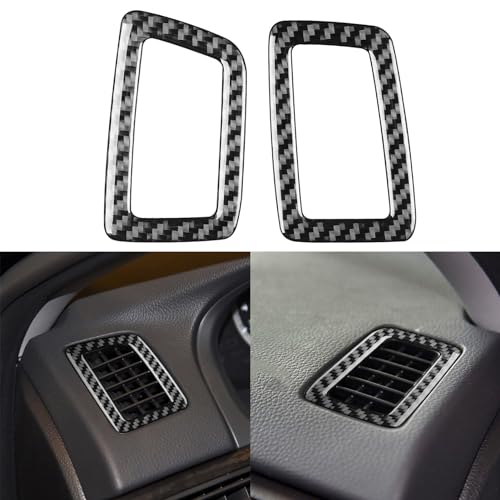 NVCNX Real Premium Carbon Fiber Compatible with Honda 9th Gen Accord 2013-2017 2014 2015 2016 SE LX Sport EX EX-L Touring Hybrid Accessories Car Dash Defogging Air Vent Cover Interior Trim Black - color: Dash Sides Defogging Air Vent