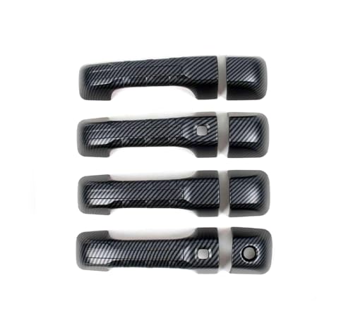 Car Accessories Fit for Dodge Ram 1500 2024 2023 2022 2021 2020 2019 Door Handle Cover Trims (Matte Carbon Fiber with Smart Hole) ABS 8PCS - color: Matte Carbon Fiber With Smart Hole