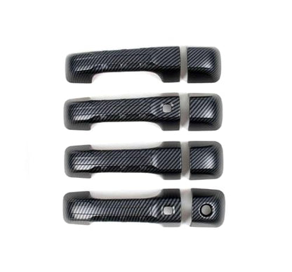 Car Accessories Fit for Dodge Ram 1500 2024 2023 2022 2021 2020 2019 Door Handle Cover Trims (Matte Carbon Fiber with Smart Hole) ABS 8PCS - color: Matte Carbon Fiber With Smart Hole