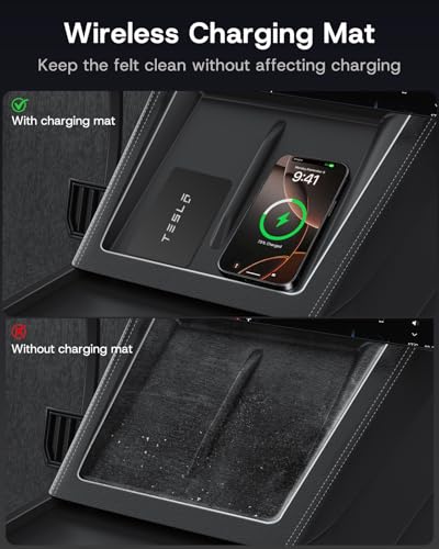 9PCS Center Console Organizer Tray for Tesla Model 3 Accessories 2024 2025 2026 [Premium PC + Silent Silicone Liner] Bottom Liners Armrest Privacy Hidden Storage Cup Holder Wireless Charging Pad - size: Model 3 Highland