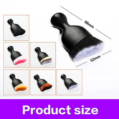 AOCISKA Car Interior Detailing Brush,Soft Bristle Cleaning Brush Car Detailing Brush Dusting Brush,Car Interior Cleaning Tool,Auto Detail Brush Car Dash Duster Brush (Brown with Cap) - color: Brown With Cap