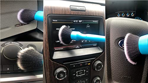 Ultra-Soft Detailing Brush Set, Comfortable Grip and Scratch-Free Cleaning for Exterior, Interior Panels, Emblems, Badges, Gauge Cluster, Infotainment Screen