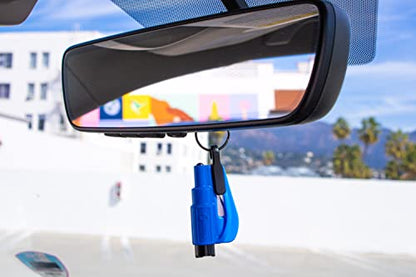 resqme The Original Compact Emergency Keychain Car Escape Tool, Seatbelt Cutter and Window Breaker, Made in USA, Pack of 2 - color: Blue, Yellow, size: Standard