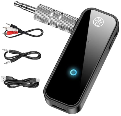 AUX Bluetooth 5.4 Adapter for Car, 2 in 1 Wireless Bluetooth Transmitter and Receiver, 3.5mm 3.5 Jack RCA Wireless Audio Adapter Dongle for PC, TV, Headphone, Car, Home Audio Speaker, with Microphone - style: B(AUX+RCA)
