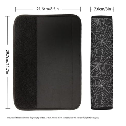 Black Spider Web Seat Belt Cover Pad Halloween Car Accessories Car Shoulder Pads Seatbelt Cushion Seatbelt Covers Seat Belt Cover Pad for Adults 2 Pack - color: Black Spdier Web