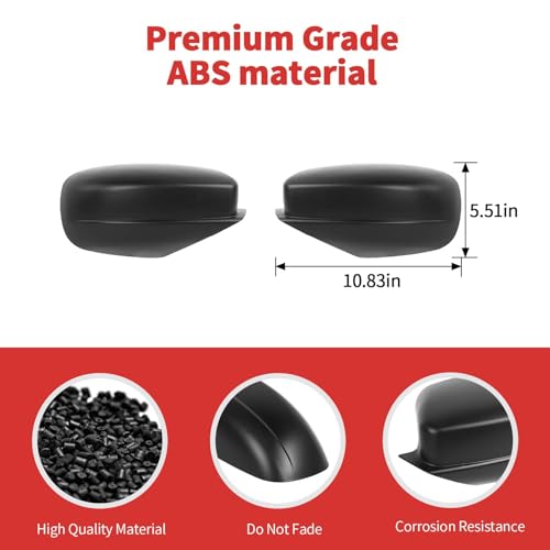 Side Mirror Cover Cap Cover Compatible with 2010-2026 Dodge Charger/for Chrysler 300 300C, Rear View Mirror Cover Caps(Matte Black)