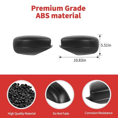 Side Mirror Cover Cap Cover Compatible with 2010-2026 Dodge Charger/for Chrysler 300 300C, Rear View Mirror Cover Caps(Matte Black)