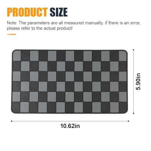 YoRise Car Dashboard Anti Slip Mat, 10.62'' × 5.90'' PVC Center Console Pad, Non-Slip Sticky Dash Mat, Washable Car Dashboard Gripping Pad for Phone, Glass, Key, GPS (Gray) - color: Gray