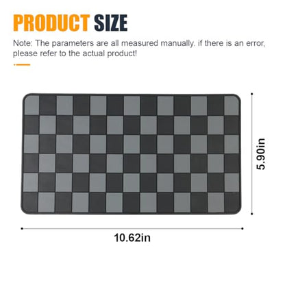 YoRise Car Dashboard Anti Slip Mat, 10.62'' × 5.90'' PVC Center Console Pad, Non-Slip Sticky Dash Mat, Washable Car Dashboard Gripping Pad for Phone, Glass, Key, GPS (Gray) - color: Gray