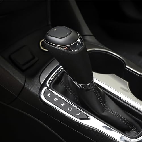 TOMALL Stainless Steel Car Gear Shift Knob Cover Compatible with Chevy Equinox 2018-2020 Shift Panel Trim Gear Lever Cover for Car Interior Car Accessories (Black Brushed) - color: Stainless Gear-Black Brushed