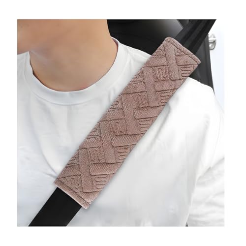 Yourkar 4 PCS Car Seat Belt Pad Cover, Comfort Soft Seatbelt Strap Cover to Protect You Neck & Shoulder, Safety Belt Harness Pad for A More Comfortable Driving, Car Accessories (Coffee) - color: Coffee