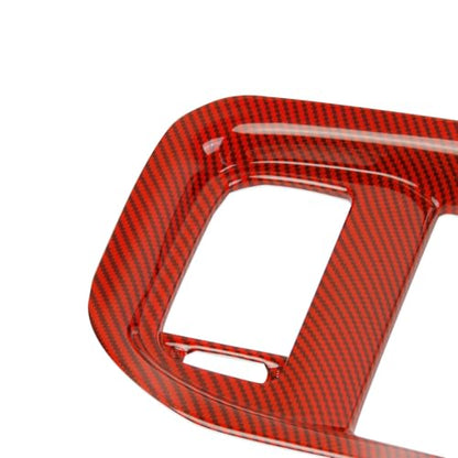 crosselec Carbon Fiber Central Control AC Switch Gear Shift Panel Cover Trim for Dodge Charger 2015-2022 (Red Carbon Fiber-Center Control) - color: Red carbon fiber-center control