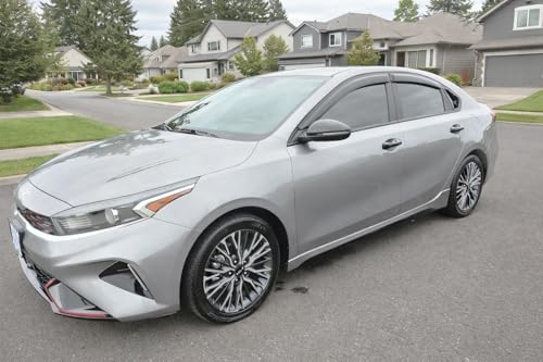 2019-2024 Tape-on Rain Guards for Kia Forte Side Window Deflector Visors EX FE GT LINE LXS Durable Tinted Vent Shade 2020 2021 2022 2023 - size: For Kia Forte 2019-2024