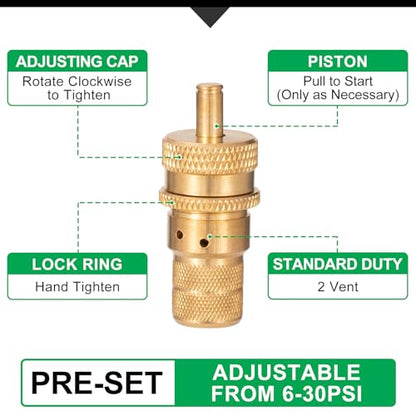 Spurtar Tire Deflator, 6-30 PSI Air Down Tire Deflators Offroad Accessories for Jeep, Car, Truck, Motorcycle, and ATV (4 Pack with Storage Bag)