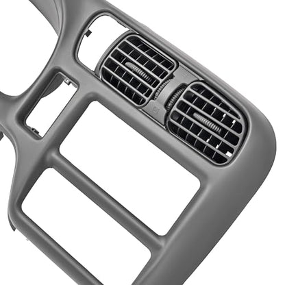 KUAFU Dash Trim Bezel Compatible with 1998-2004 Chevy Chevrolet S10 Blazer GMC Jimmy Paint ABS Plastic Light Gray Single Din Only - color: Light Gray
