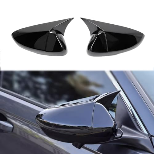 2PCS Rearview Mirror Cover Fit for Honda Accord 10th 11th 2018 2019 2020 2021 2022 2023 2024 2025 Anti-scratch Car Mirror Frame Replacement Trim Sport Accessories - Angular Bright Black - color: Bright black, size: 2018-2025 for Accord with horns