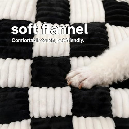 59"x27.6" Thickened Backseat Dog Bed Mat, Non-Slip Pet Car Seat Blanket with Laundry Bag, High-Resilience PP Cotton, Washable, for Backseat Extenders & Seat Covers, Black & White - color: Black&White