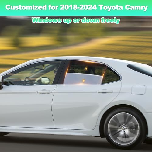 Car Window Shades for 2018-2024 Camry - Rear Side Window Sun Shade for Baby, Breathable Mesh Car Privacy Window Covers, UV Protection & Heat Insulation for Road Trips, Napping, Camping (2 PCS) - size: Camry(18-24)R-2PCS