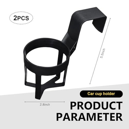 2 PCS Car Cup Holder, Portable Auto Drink Holder Expander, Anti-slip Vehicle Beverage & Cup Storage, Universal for Most Cars (Black #12) - color: Black #12