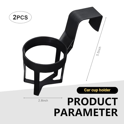 2 PCS Car Cup Holder, Portable Auto Drink Holder Expander, Anti-slip Vehicle Beverage & Cup Storage, Universal for Most Cars (Black #12) - color: Black #12