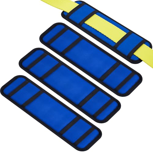 Seenelling 4 Pack Tie Down Strap Protector Sleeve Universal Protective Sleeves for Ratchet Straps Protective Strap Protector, Preventing Damage to Boat Trailers Kayaks Yacht Trucks, 4 x 12'' (Blue) - color: Blue
