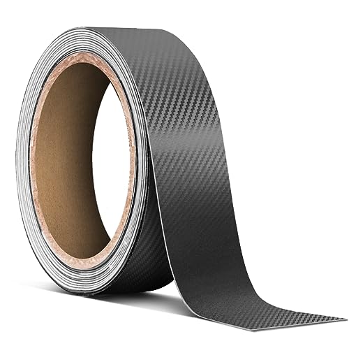 VViViD Dark Grey Carbon Air-Release Adhesive Vinyl Pinstripe Tape Roll (1 Inch x 20ft) - size: 1” x 20ft
